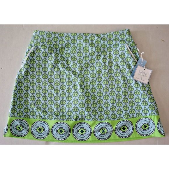 Sigrid Olsen Women's Sz Medium Blue/Green Golf & Tennis Skort w/Pockets - Picture 1 of 9